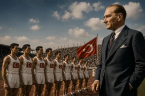 Mustafa Kemal Atatürk ve Türk sporcuları, Atatürk’ün spor anlayışını simgeleyen görsel
