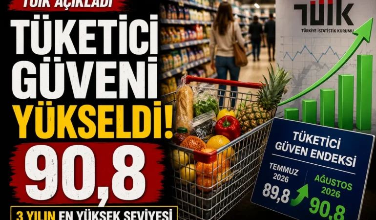 Tüketici Güveni Ağustosta Yükseldi: Endeks 90,8’e Çıktı