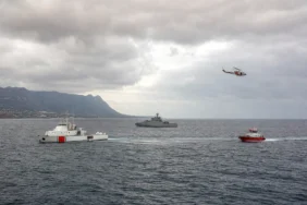 Filo Jet faciası sonrası Girne açıklarında arama kurtarma çalışması yürüten deniz araçları