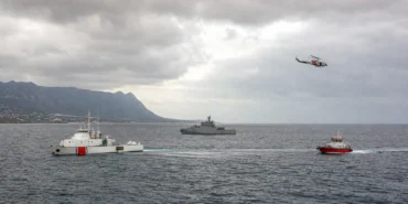 Filo Jet faciası sonrası Girne açıklarında arama kurtarma çalışması yürüten deniz araçları