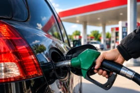 Motorine zam sonrası akaryakıt istasyonunda motorin dolumu