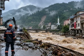 Karadeniz'de Rize ve Trabzon'u etkileyen sel ve heyelan
