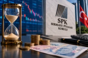 SPK fon tasfiye süresi ve yatırımcıların bekleyişini simgeleyen kum saati ve Türk lirası
