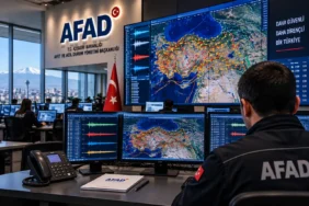 Türkiye deprem izleme ağı kapsamında AFAD deprem izleme merkezinde sismik hareketlerin takibi