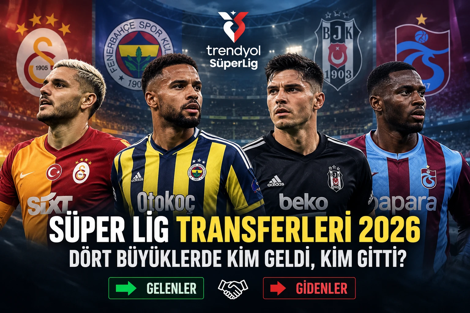 Süper Lig Transferleri 2026: Dört Büyüklerde Kim Geldi, Kim Gitti?