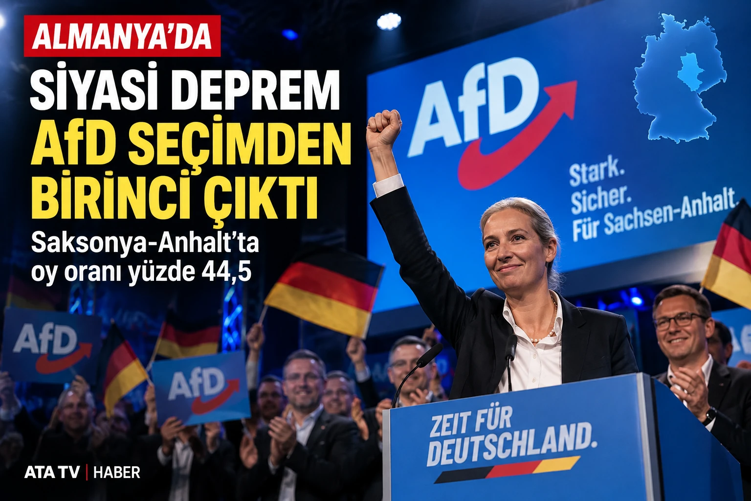 Almanya’da siyasi deprem: AfD Saksonya-Anhalt seçiminde yüzde 44,4 ile birinci