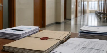 Alihan Kuriş soruşturması kapsamında şirketlere el koyma kararını simgeleyen adliye dosyası ve mali belgeler