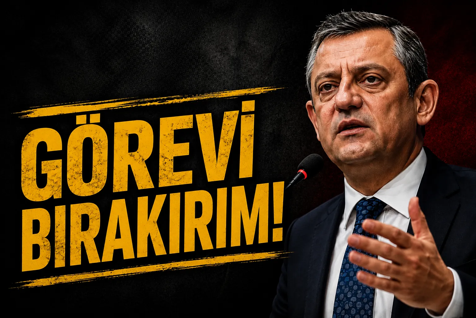 Özgür Özel açıklamaları sonrası görevi bırakırım manşeti