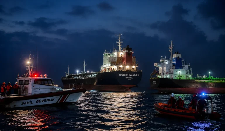 Silivri Açıklarında İki Gemi Çarpıştı: 10 Denizci İçin Arama Sürüyor