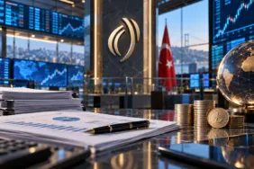 Takasbank'ın TPP ve TEFAS işlemleriyle ilgili açıklamasını simgeleyen finans piyasaları ve işlem grafikleri