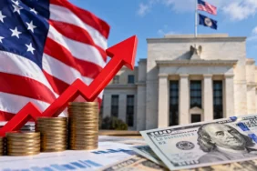 ABD enflasyonu yüzde 3,7: ABD bayrağı, dolar ve enflasyon artışını simgeleyen grafik