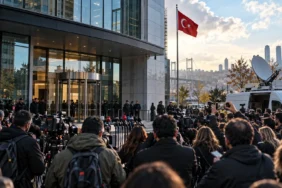 Halk TV'ye kayyum tepkileri – basın mensupları ve televizyon yayını temsili görsel