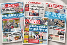 Gazete manşetleri 12 Ekim 2026 Sözcü, Cumhuriyet, Yeniçağ ve Nefes birinci sayfaları