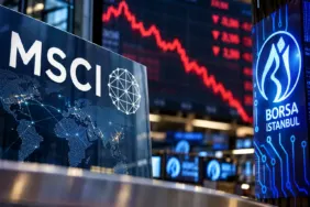 MSCI kararı ve Borsa İstanbul'da düşüşü simgeleyen finansal piyasa grafiği