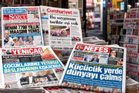 10 Ekim 2026 gazete manşetleri, Sözcü Cumhuriyet Yeniçağ ve Nefes kapaklarını temsil eden kolaj